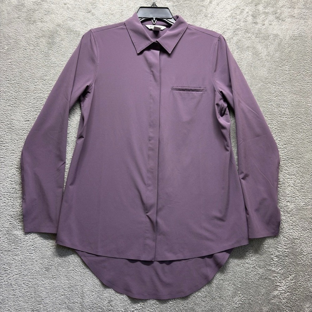 Athleta Top Womens US Purple Urbanite 2.0 Long Sleeve Relaxed Fit Long Sleeve